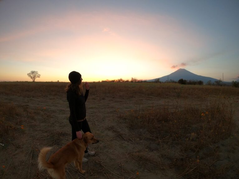Sonnenuntergang am Vulkan in Atlixco